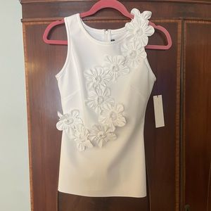 Greta Constantine White Floral Top